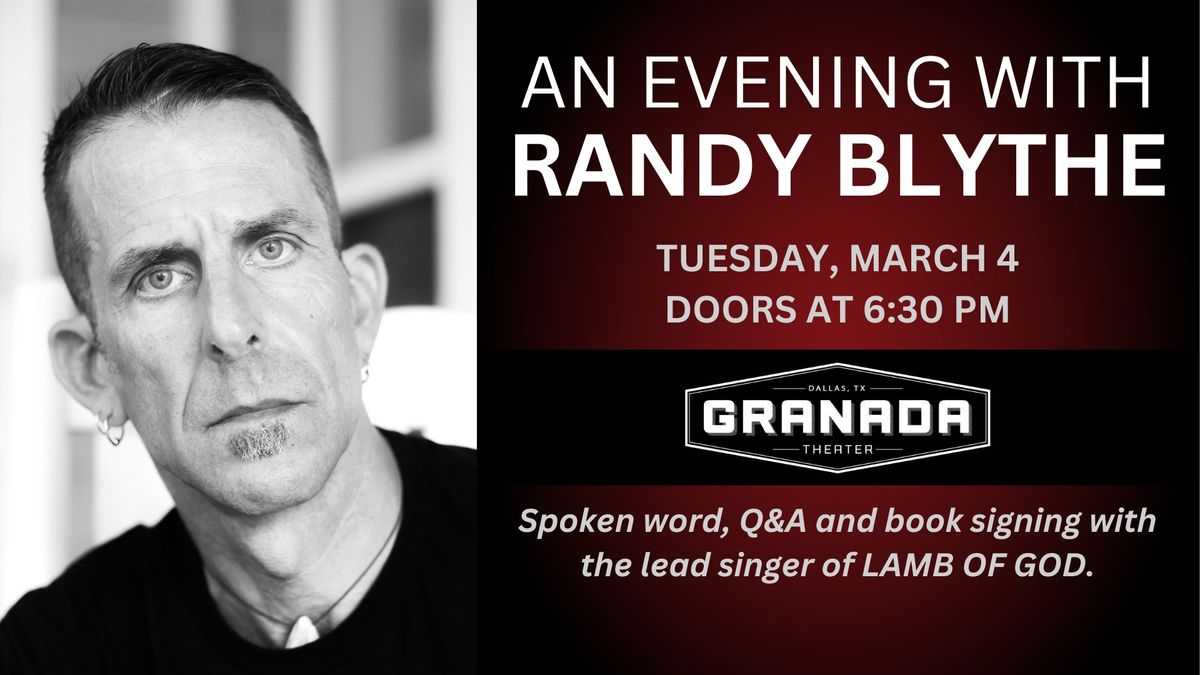 An Evening with Randy Blythe - "Just Beyond The Light" Spoken Word Book Tour + Q&A