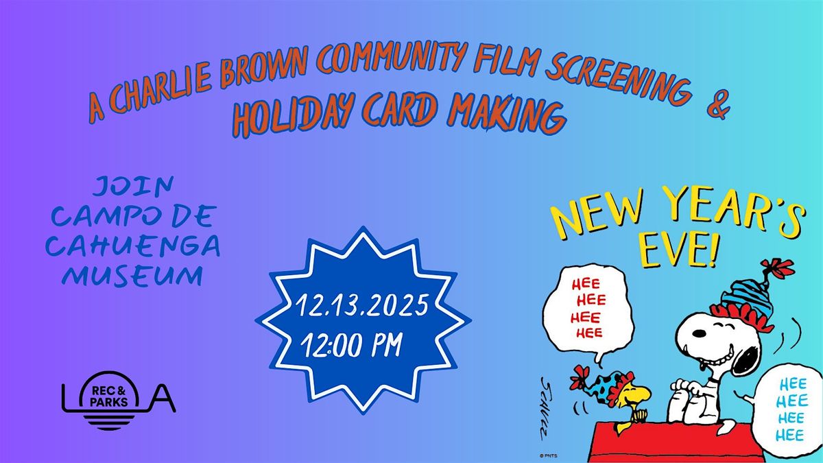 Charlie Brown Film Screening and Holiday Craft