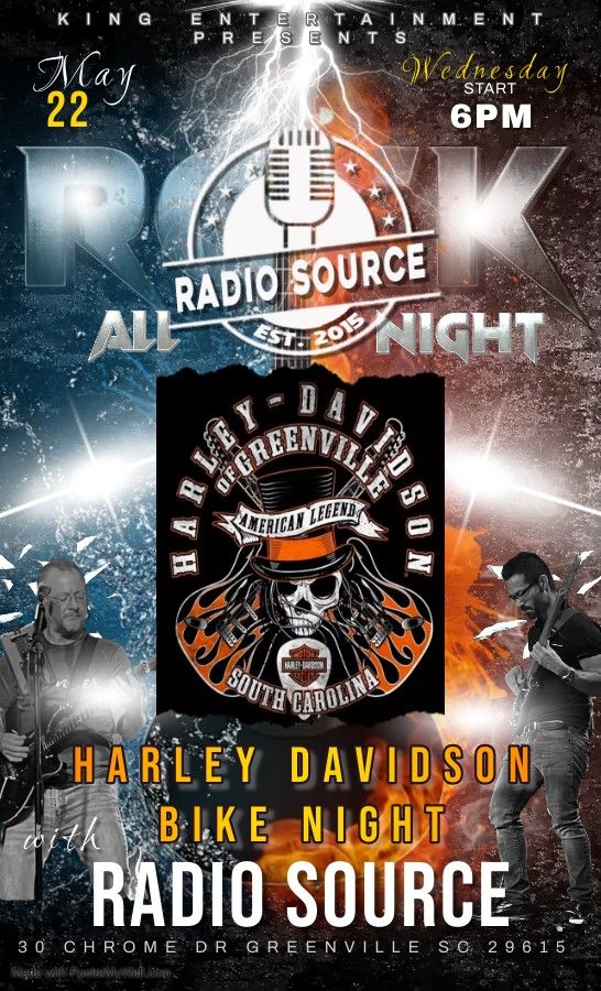 Radio Source at Harley Davidson Bike Night Greenville