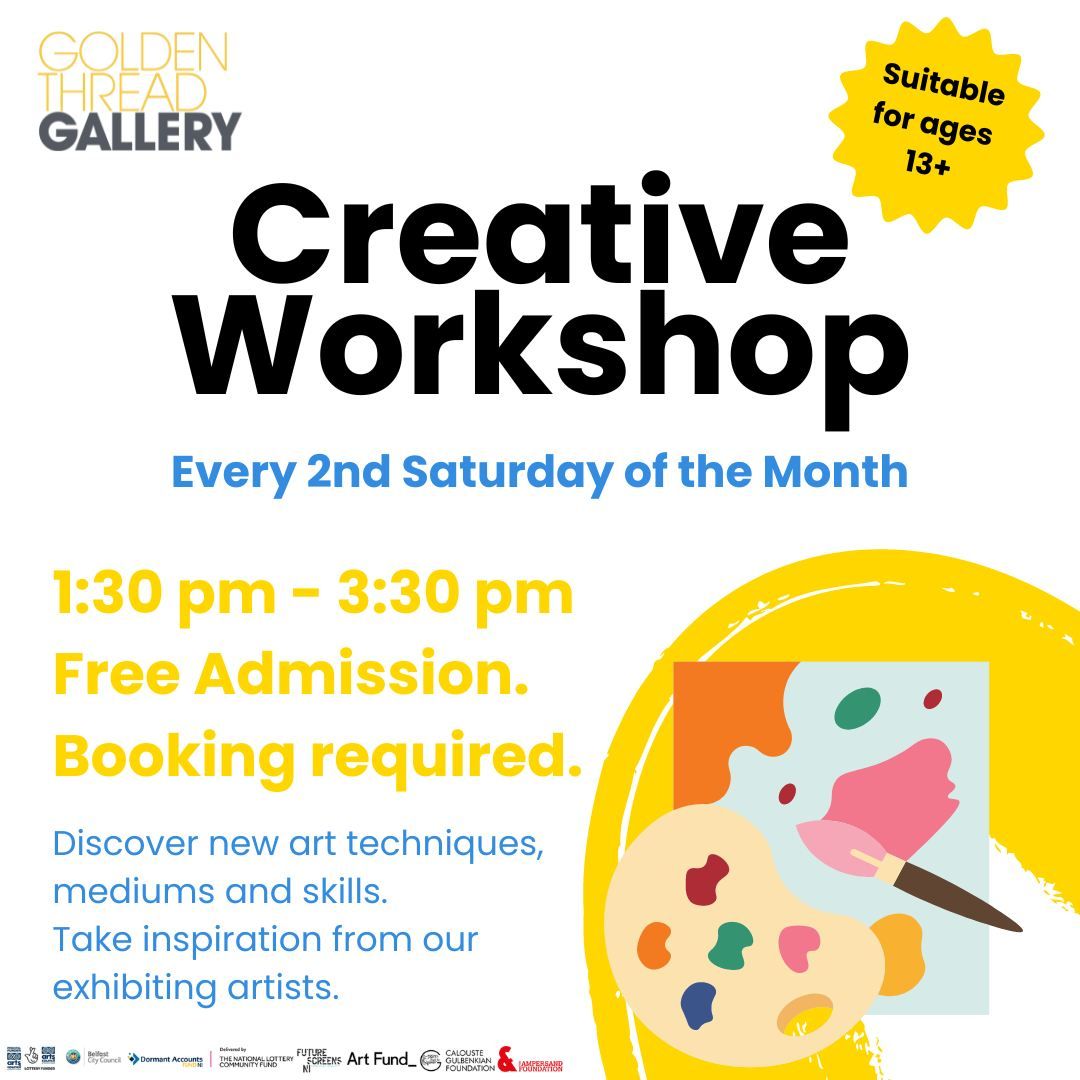 Creative Workshop age 13+. Book via link in description