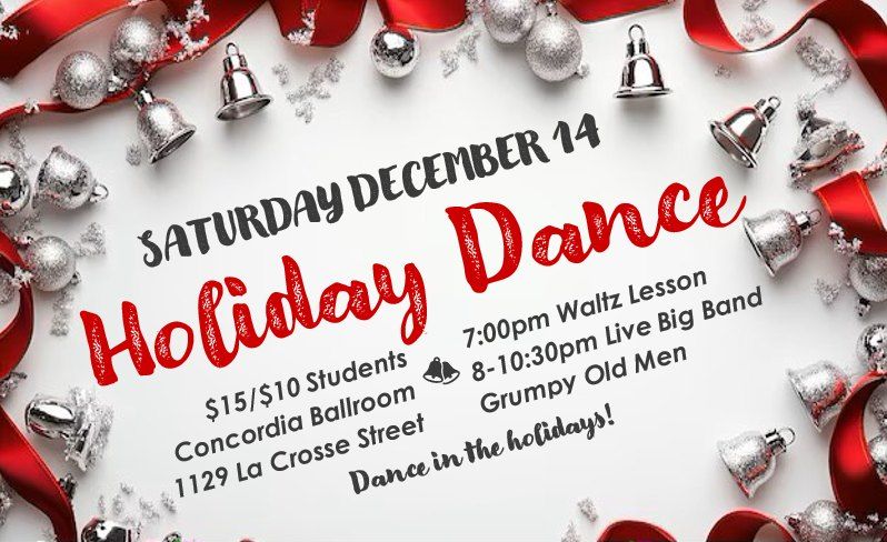 Holiday Dance: LIVE Big Band Ballroom Dancing and Waltz Lesson