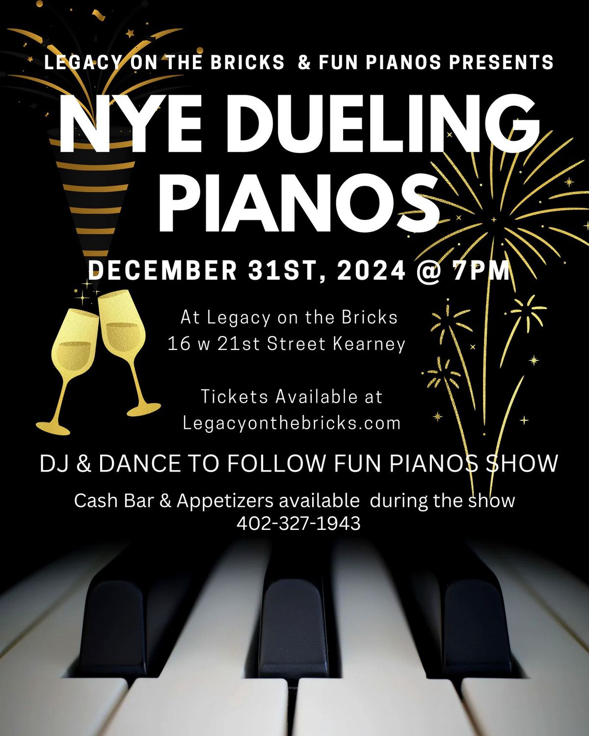 12\/31\/2024 The Fun Pianos dueling pianos show  - Kearney, NE