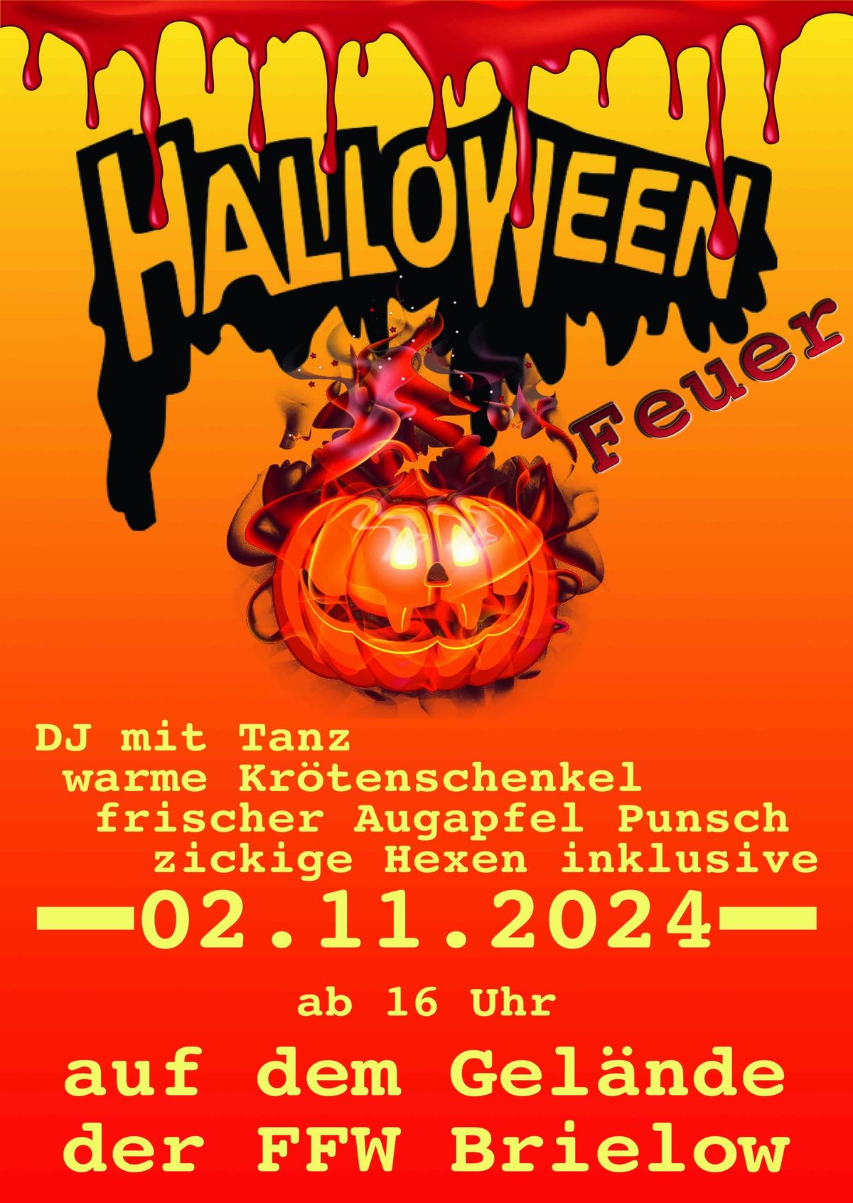 Halloween Feuer Brielow