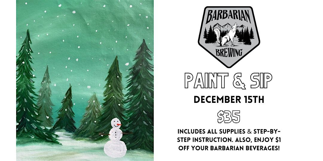 Paint and Sip at Barbarian Brewing in Garden City, ID