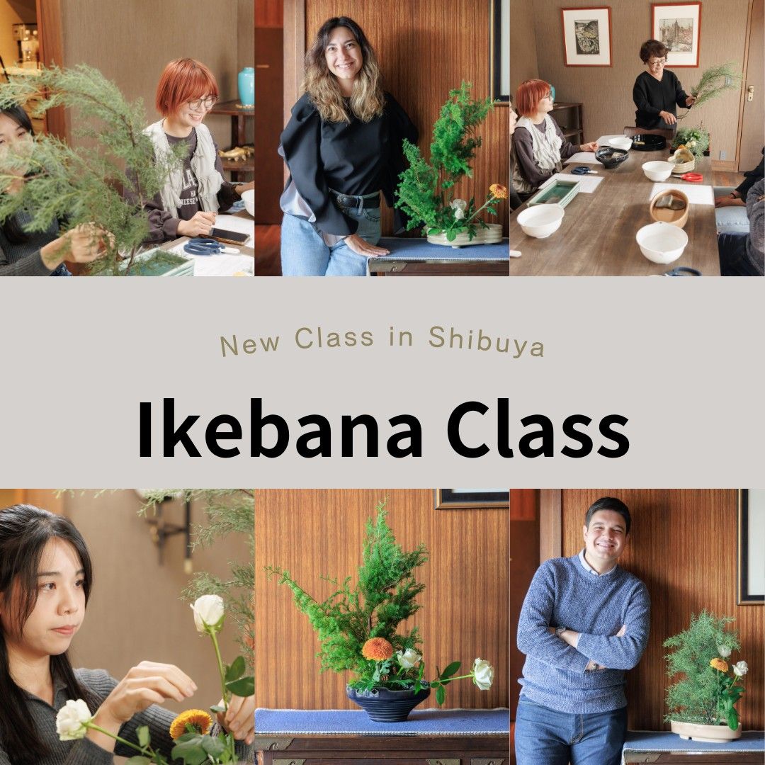 Ikebana Workshop in Shibuya, Tokyo