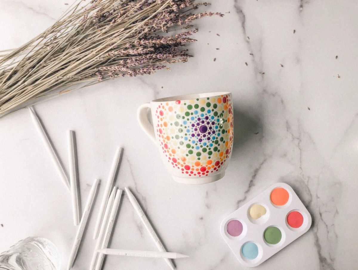 Mandala Mug Pottery Night