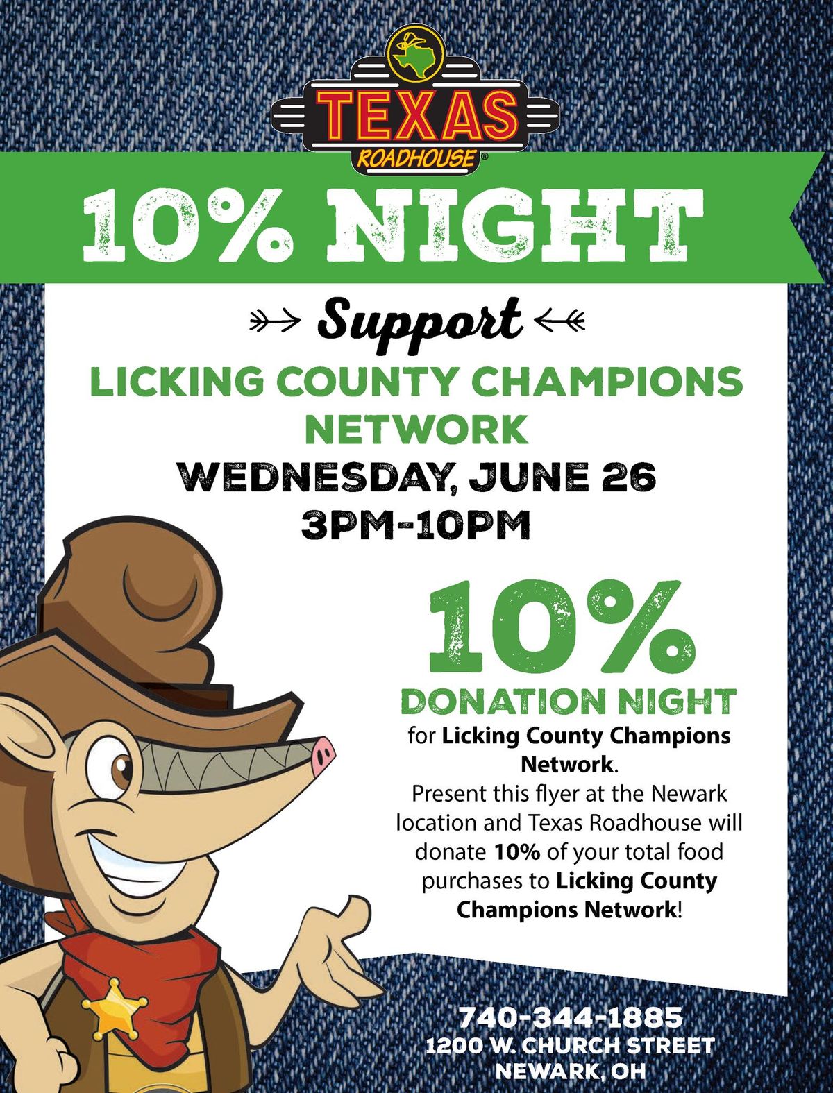 Texas Roadhouse 10% Night