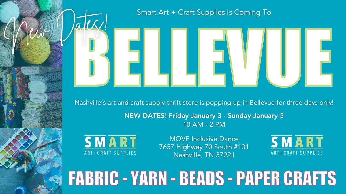 NEW DATES! Art + craft supplies thrift store POP-UP in Bellevue!