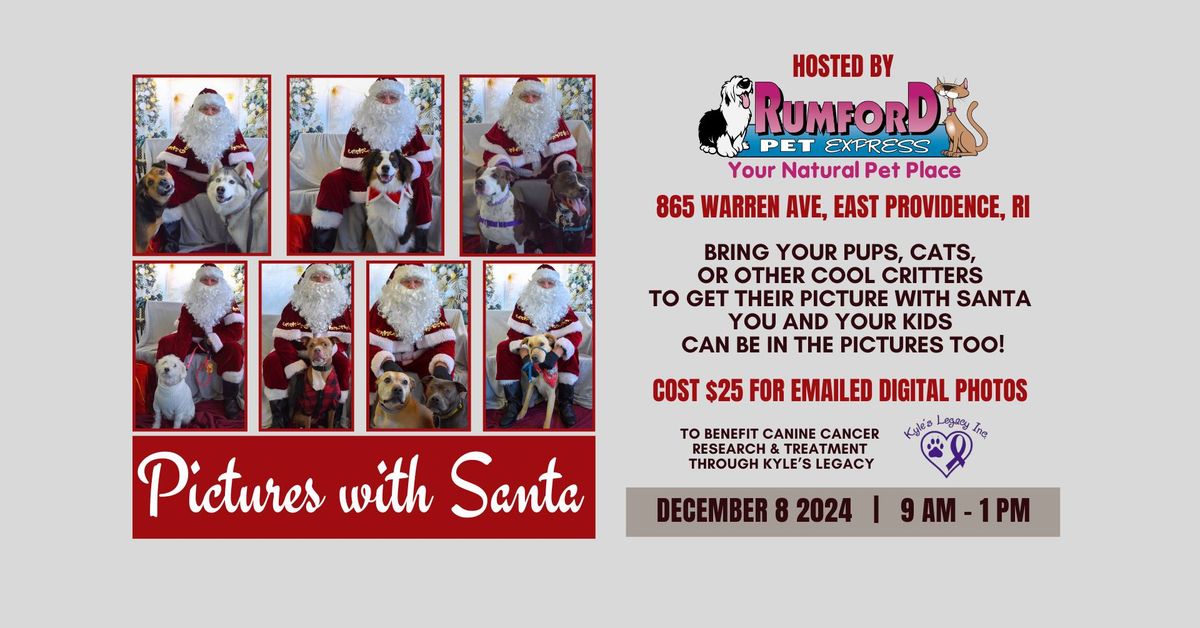 Pictures with Santa at Rumford Pet Express