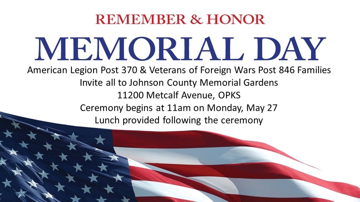 Memorial Day Ceremony, Remembrance, and Lunch 