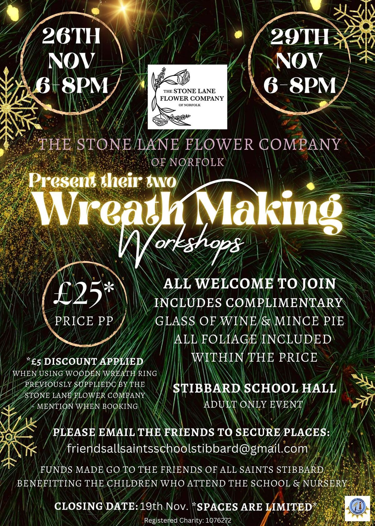 The Stone Lane Flower Company & FRIENDS Wreath Making Workshops (2\/2)