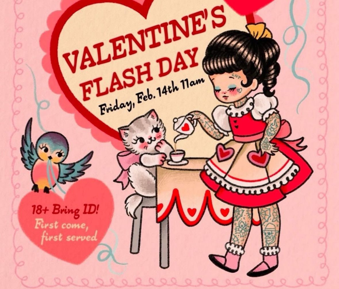 Valentines Day Tattoo Flash Event