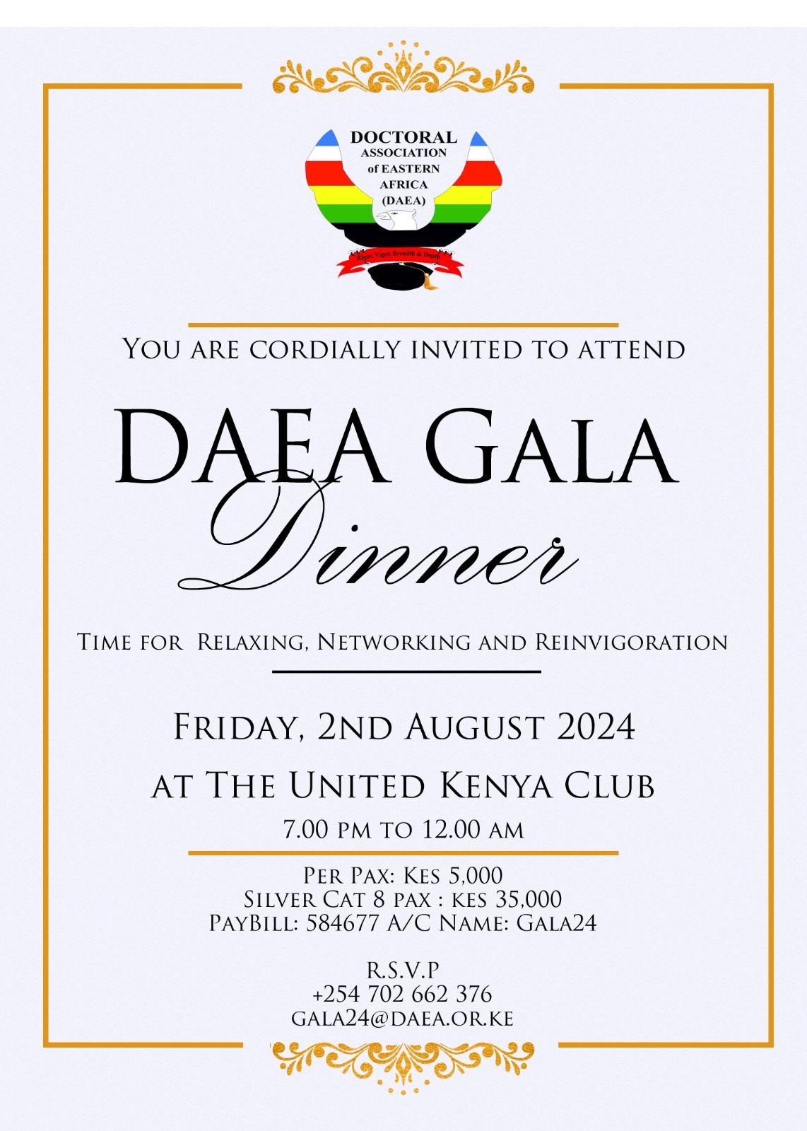 Doctoral Association of Eastern Africa Gala Dinner