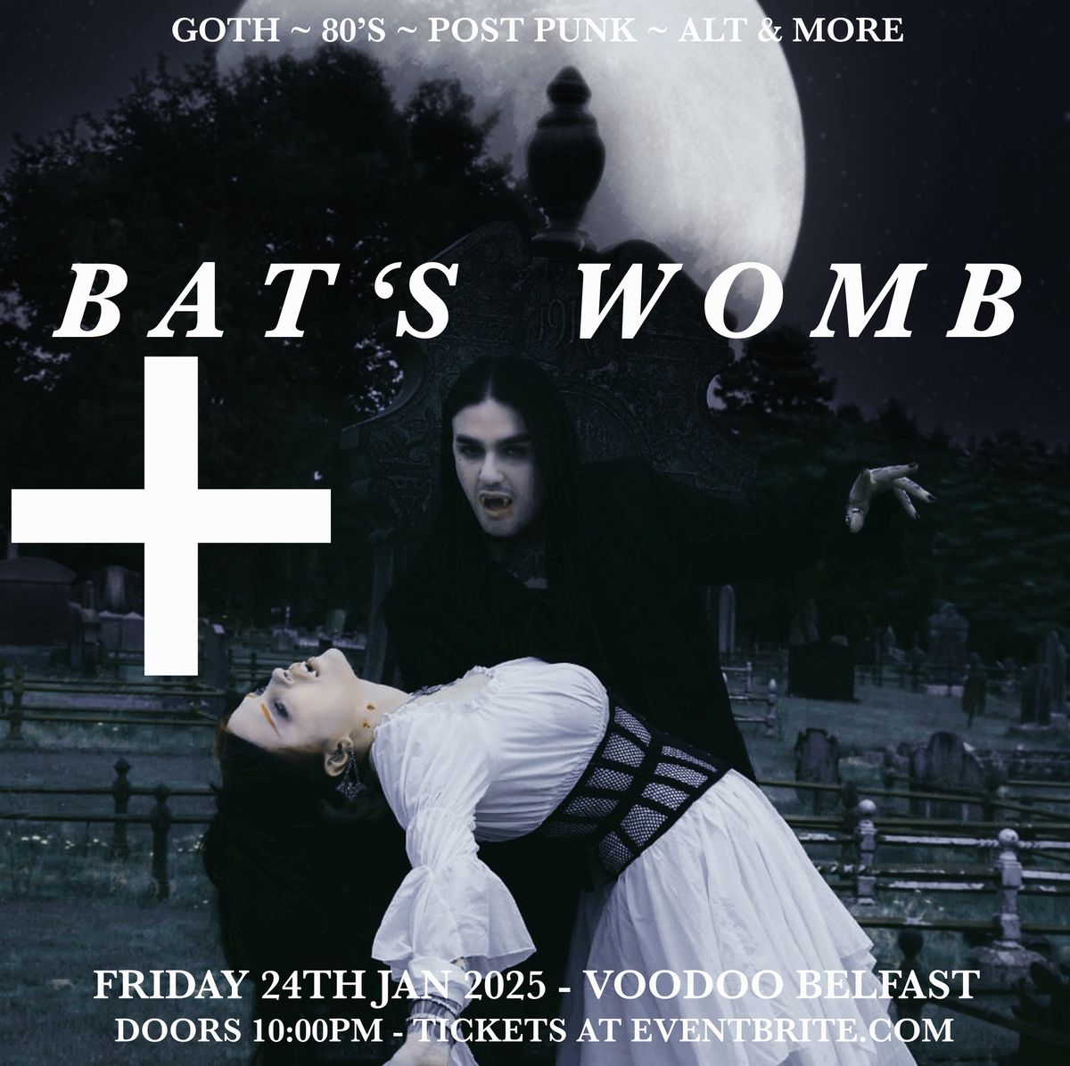 Bat\u2019s Womb ~ Goth Club Night at Voodoo Belfast 24\/1\/25 ~ Tickets on sale now*