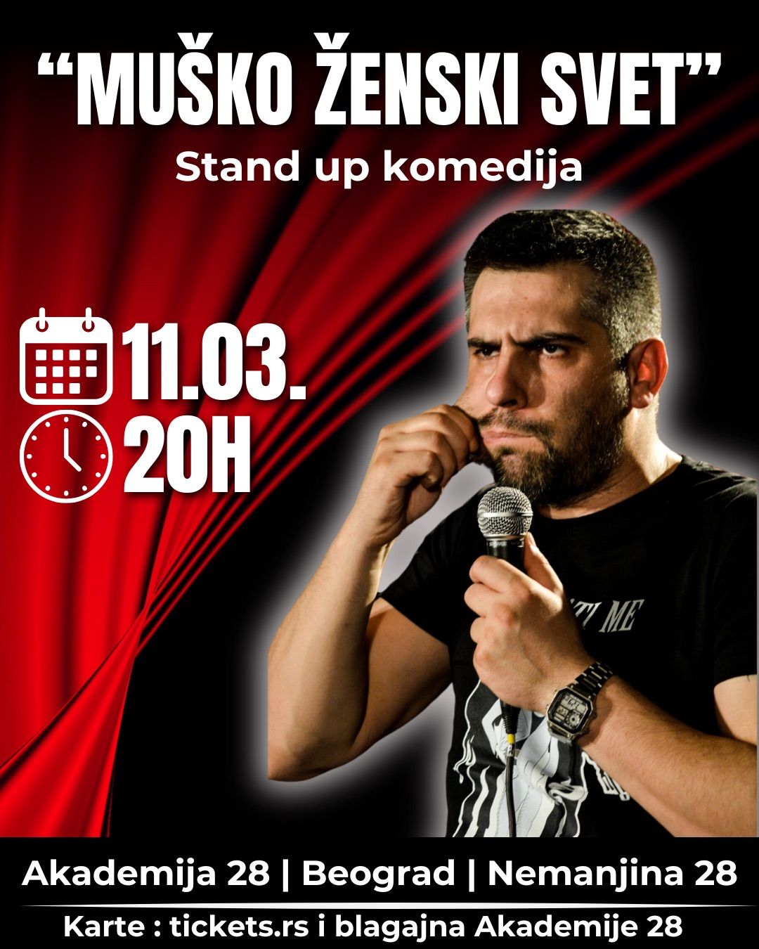 Stand up komedija "Mu\u0161ko \u017eenski svet" Ne\u0161a Brid\u017eis