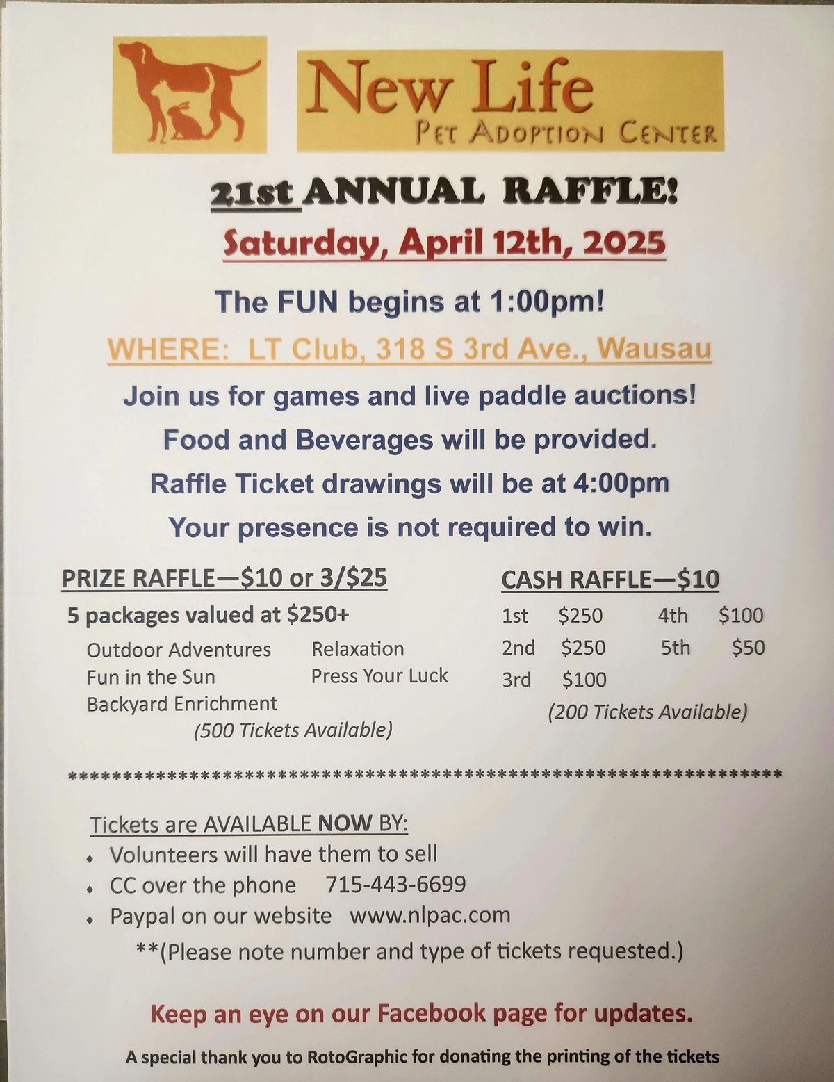 21st Annual Raffle 