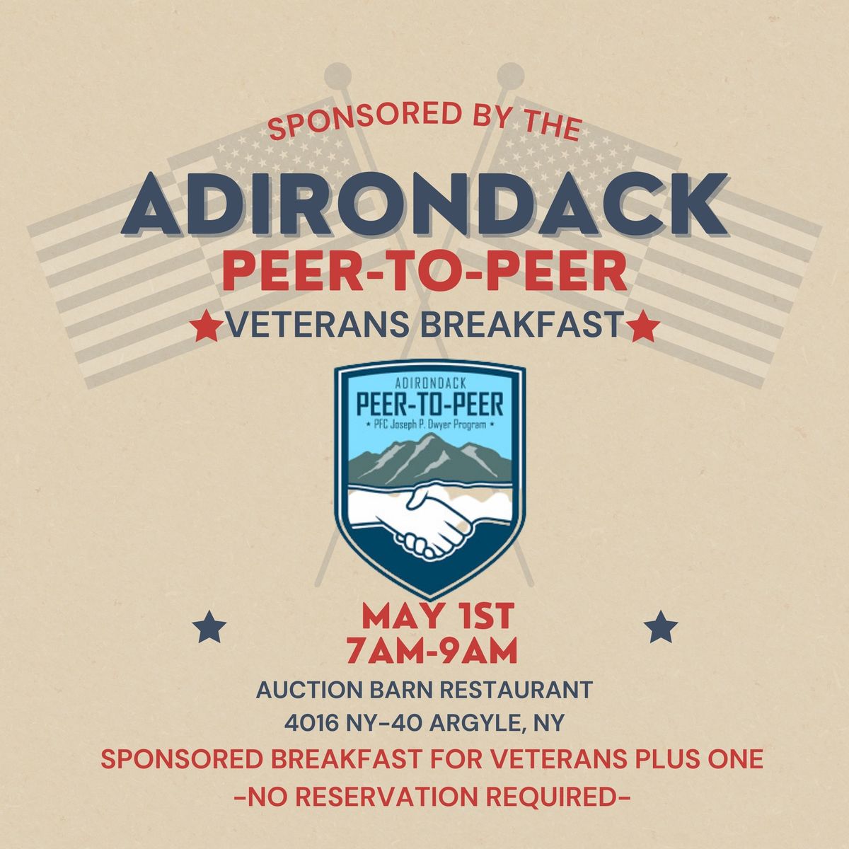 ADK Peer-To-Peer Veteran\u2019s Breakfast