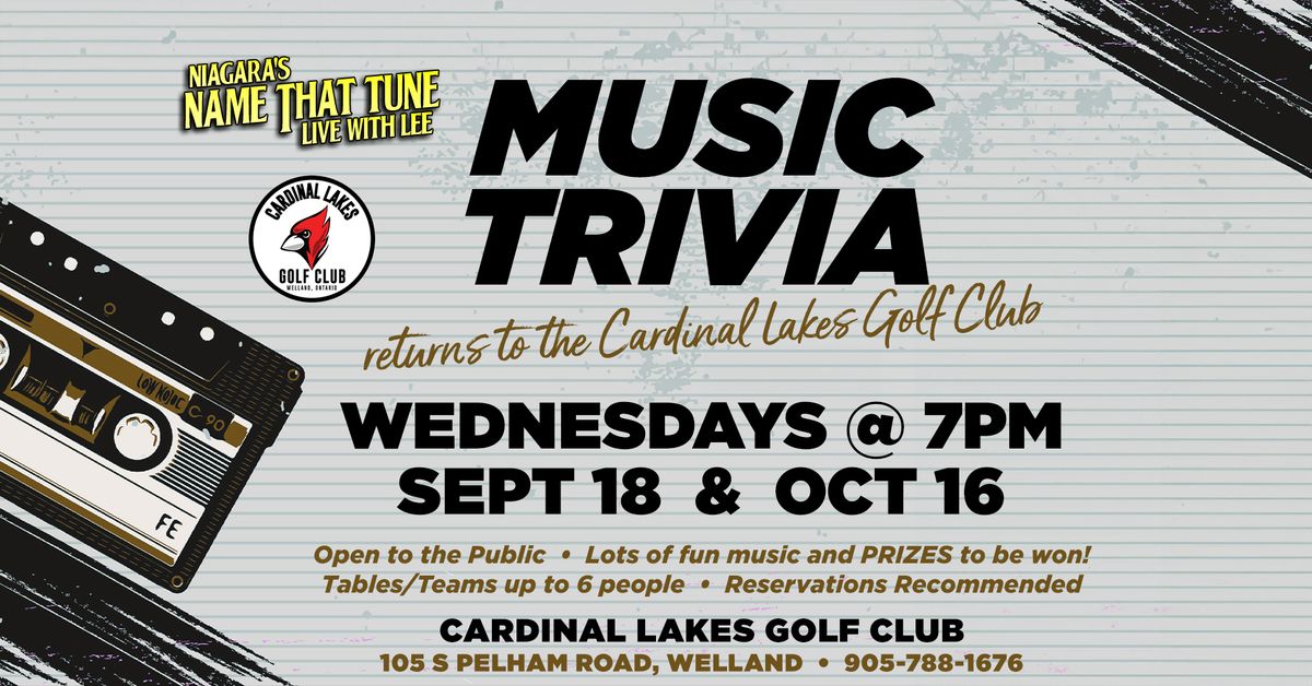 Niagara's Name That Tune at Cardinal Lakes Golf Club!