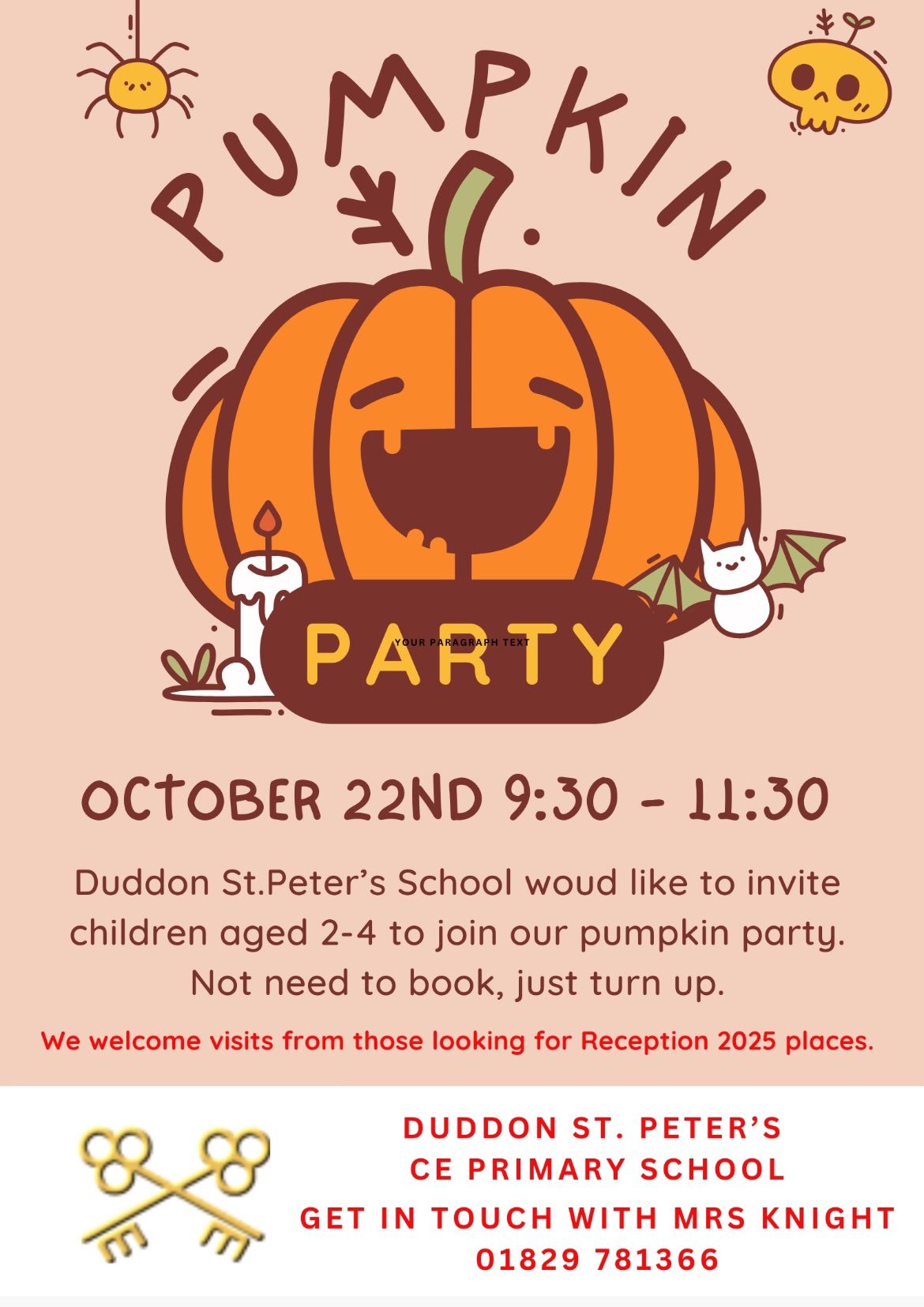 Duddon St Peter's Halloween Stay and Play