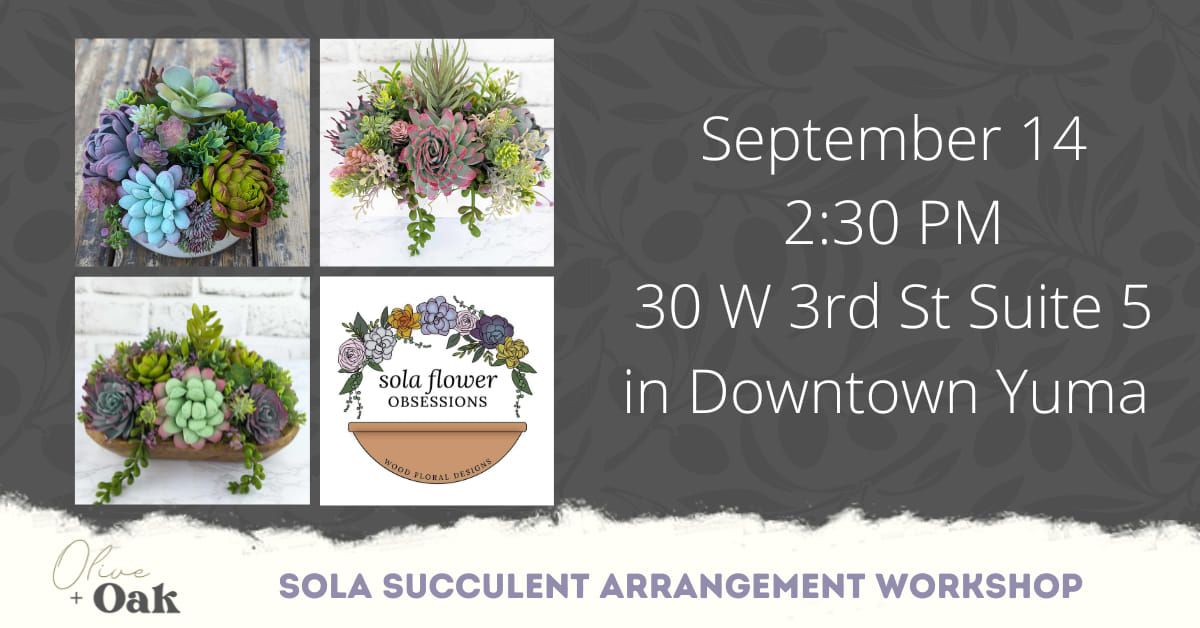 Sola Succulent Arrangement Pick-Your-Project @ Olive + Oak