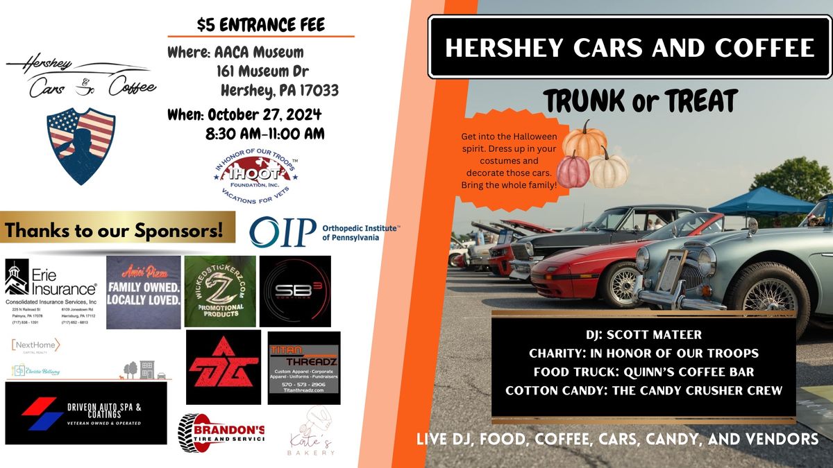 Hershey Cars and Coffee-Trunk or Treat: IHOOT Charity Event