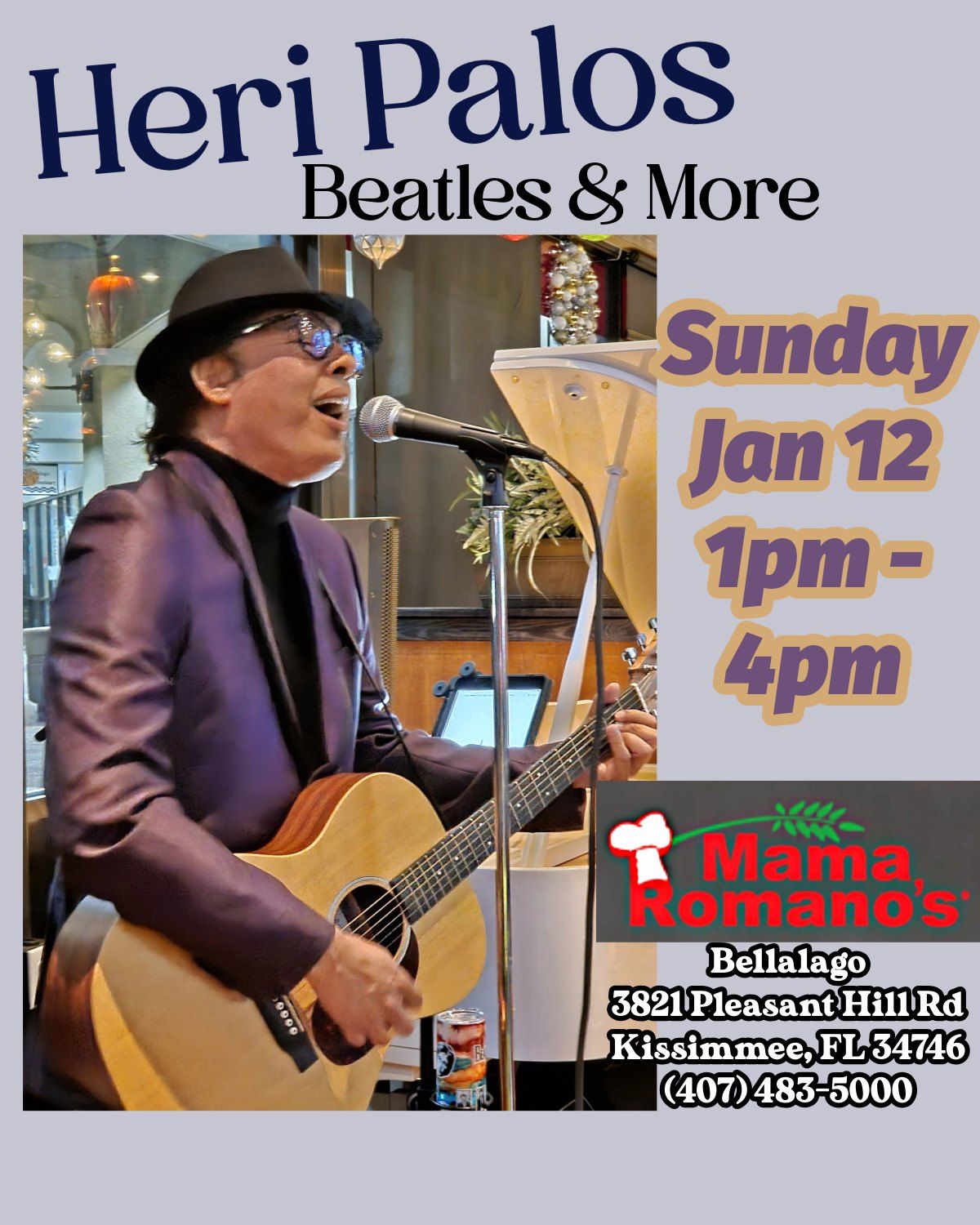 Heri Palos - Beatles & More!  Mama Romano's Bellalago