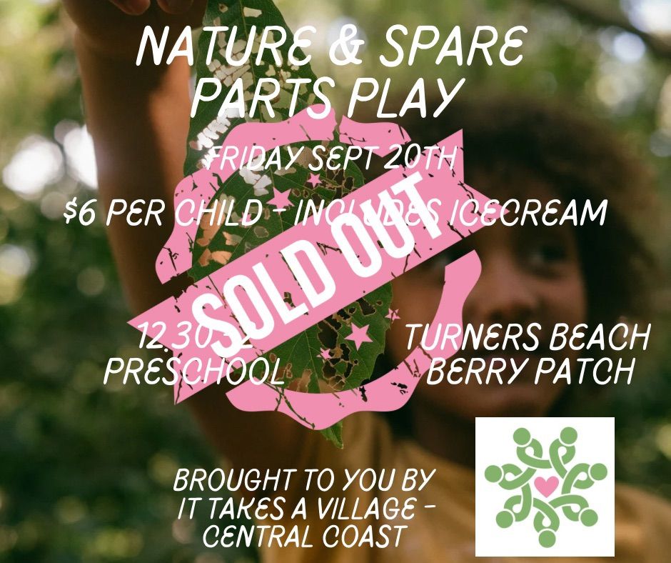 Nature and Spare Parts Play for preschoolers 