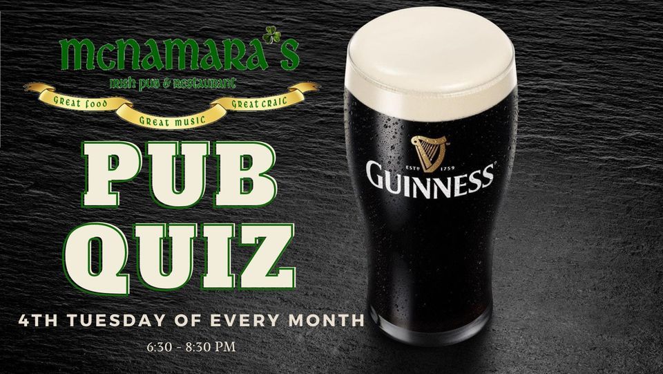 McNamaras Pub Quiz, McNamara's Irish Pub & Restaurant, Nashville, 28