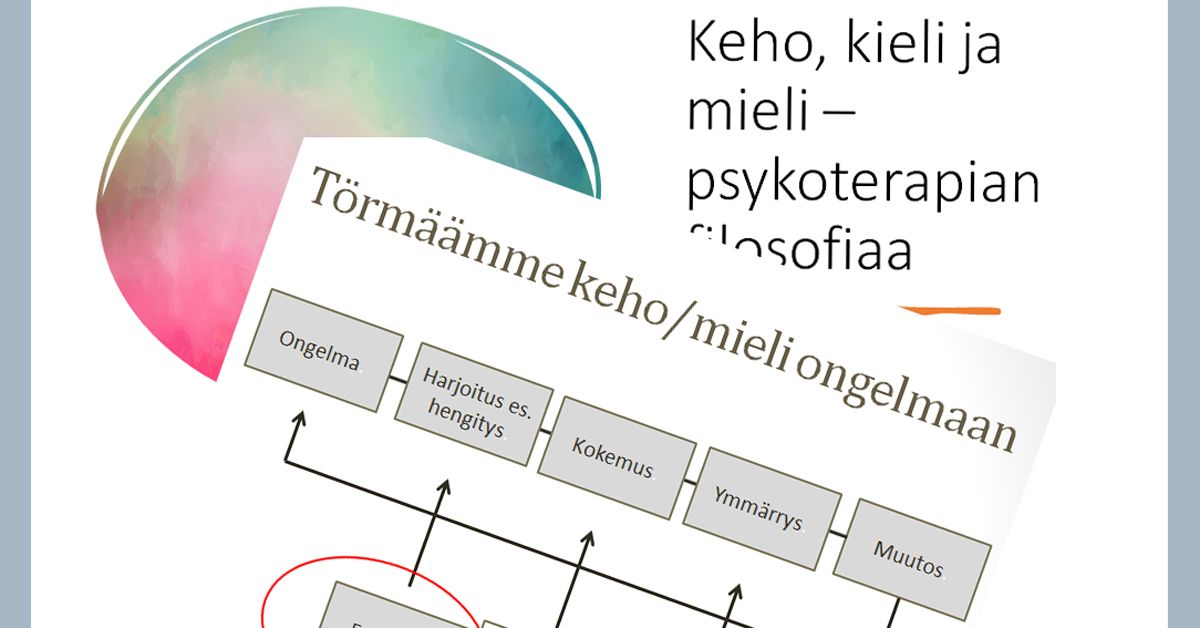 KEHO, KIELI JA MIELI PSYKOTERAPIASSA  - Workshop psykoterapian filosofiasta