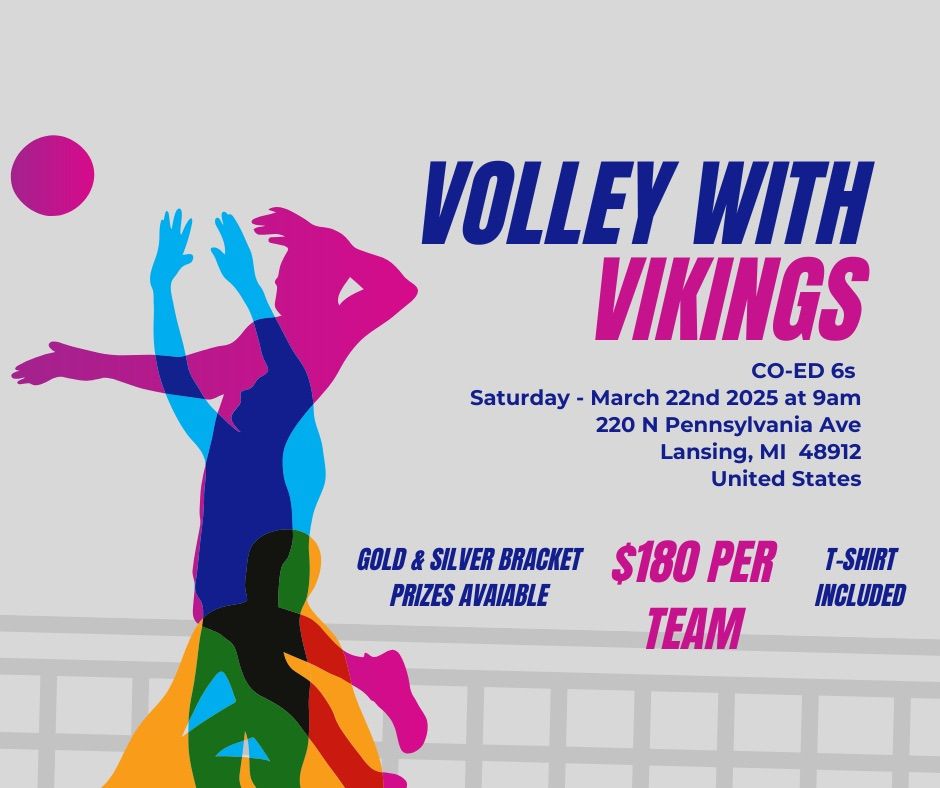 Volley with Vikings Indoor Co-Ed 6s Tournament Fundraiser 