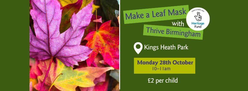 Half Term Leaf Mask Activity with Thrive Birmingham