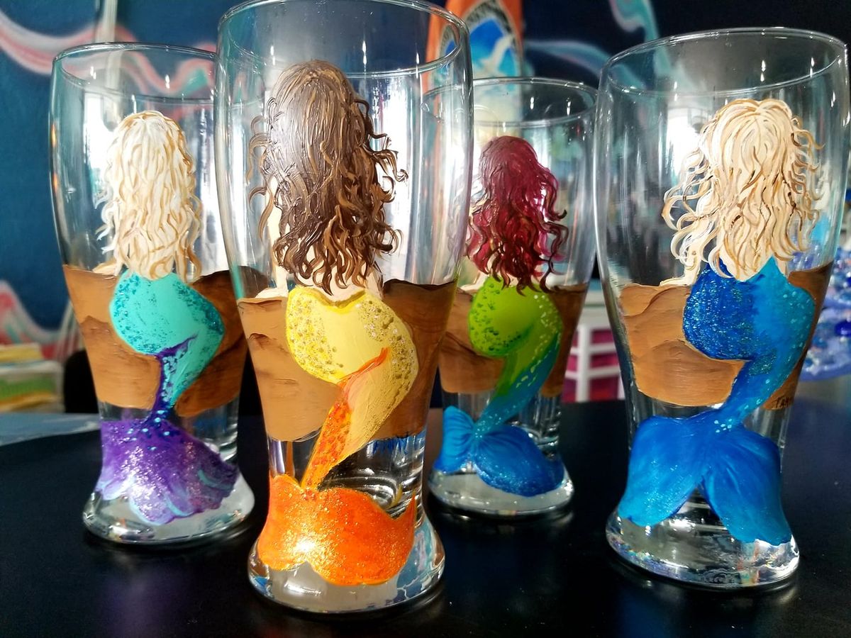 Mermaid Pilsner Glass Set of 4