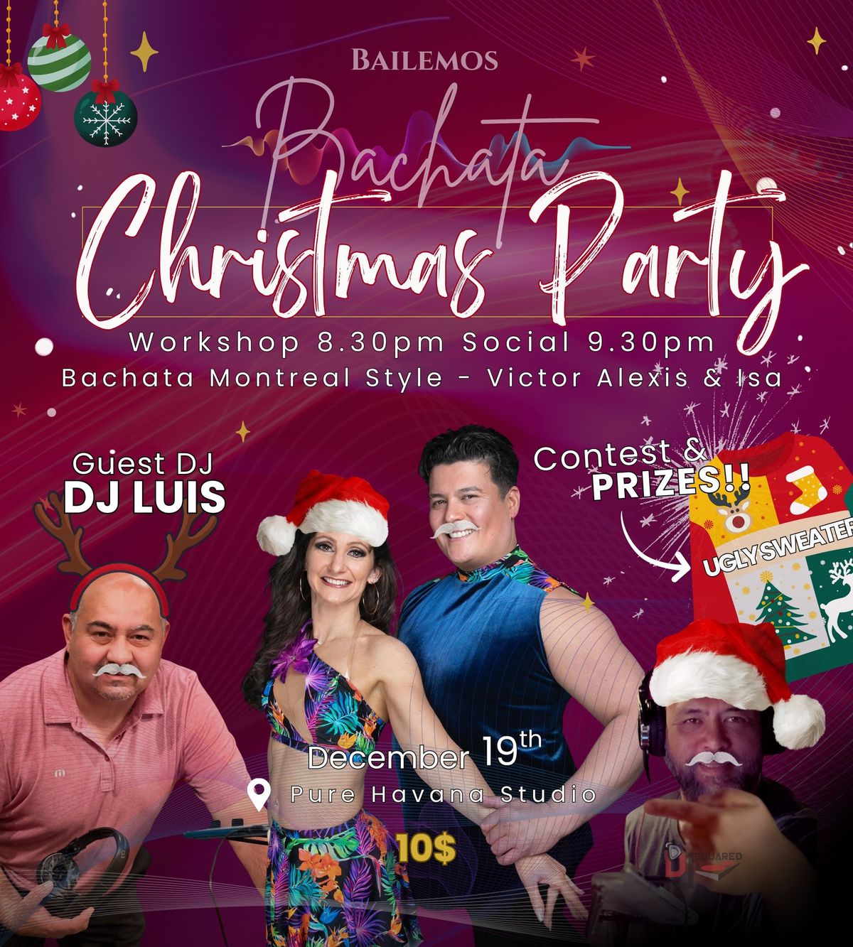 Bailemos Bachata \ud83e\udea9\ud83c\udf84 Christmas Party & Ugly Sweater Edition 