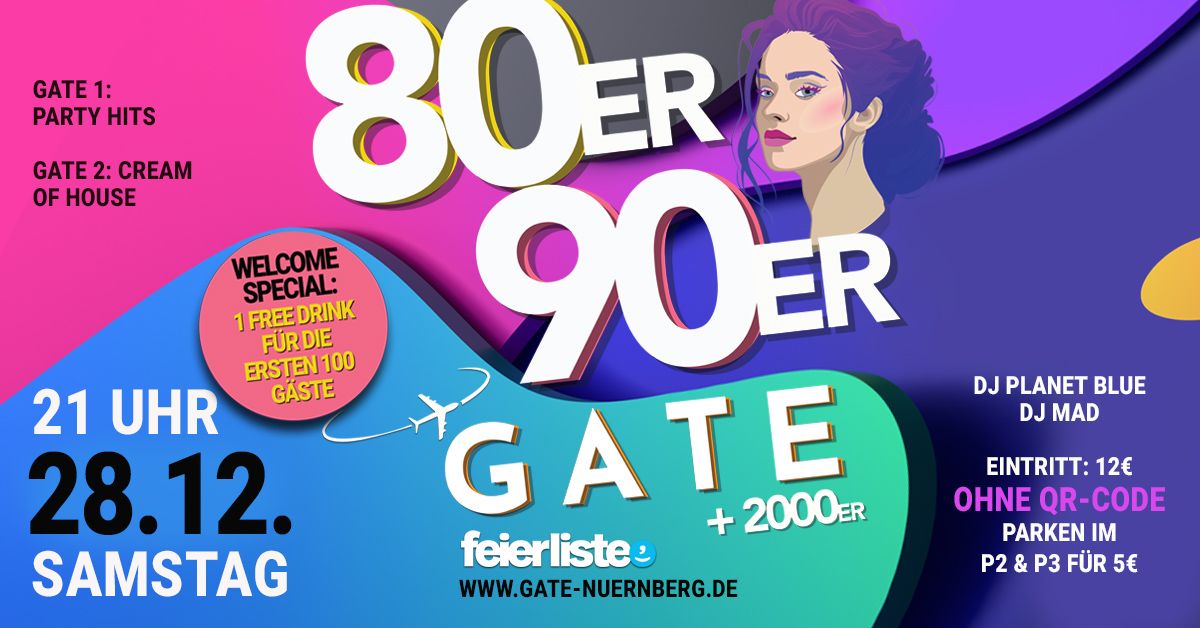 80er\/90er GATE - Sa. 28. DEZEMBER