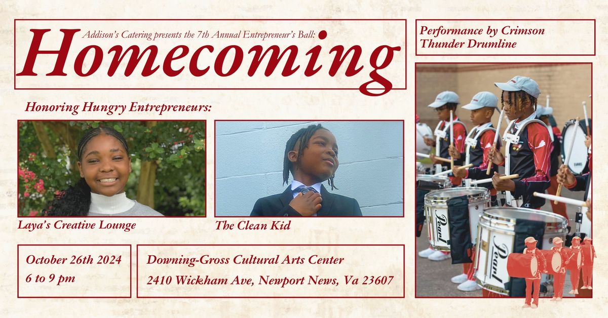 Addison's Catering Presents "Homecoming" the 7th Annual Entrepreneurs Ball