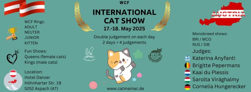 International Cat Show AUSTRIA May 2025