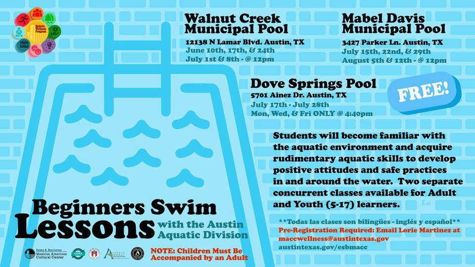 Beginners Swim Lessons at Dove Springs Pool