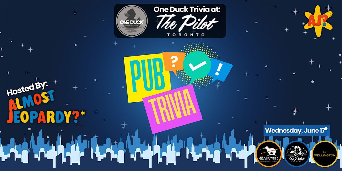 Pub Trivia Hosted by Almost Jeopardy at The Pilot!