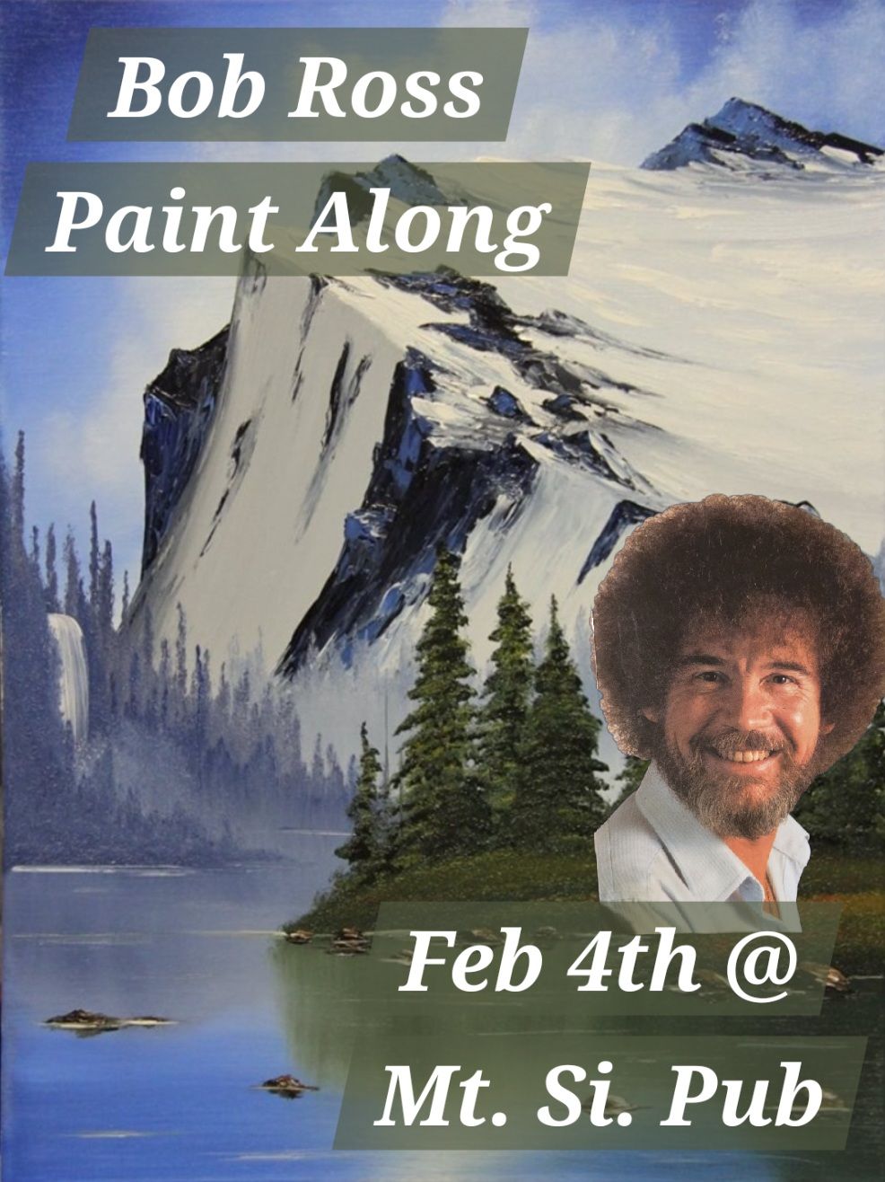 Bob Ross Paint Along Party