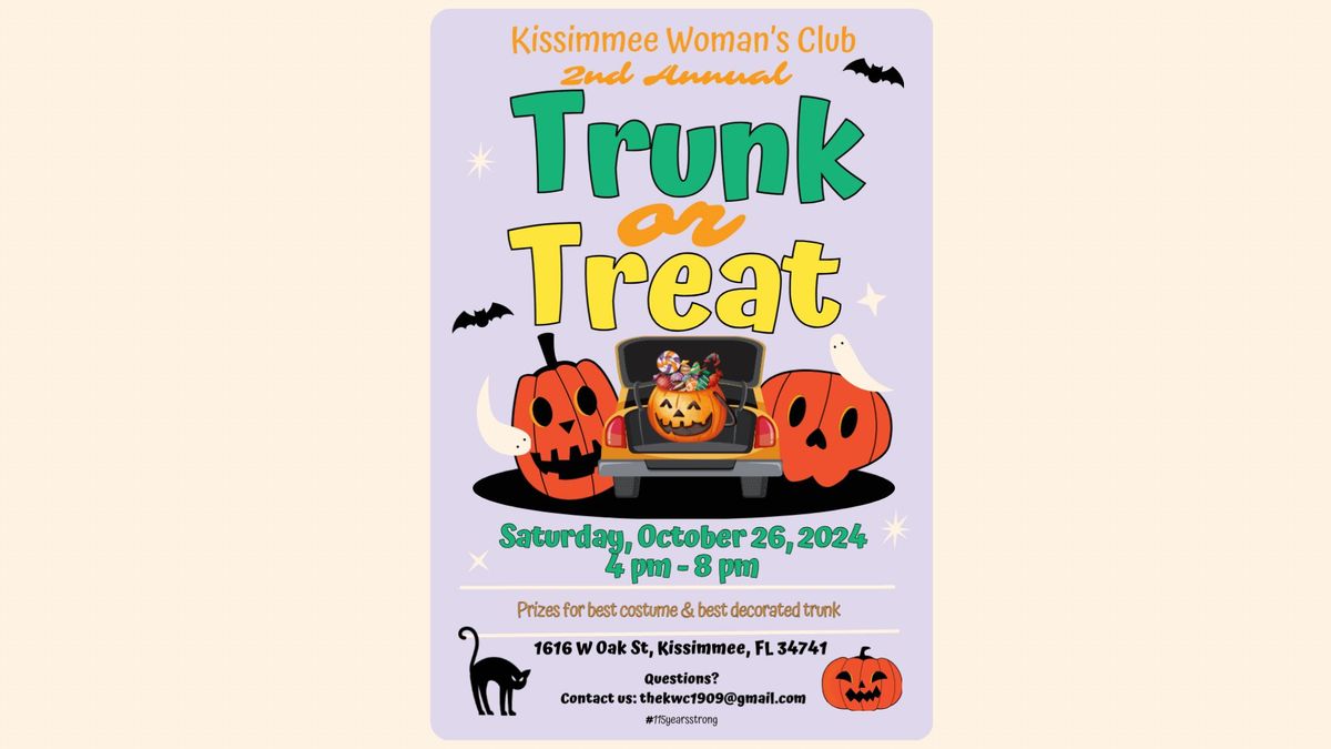 2nd Annual Trunk or Treat by the Kissimmee Woman's Club