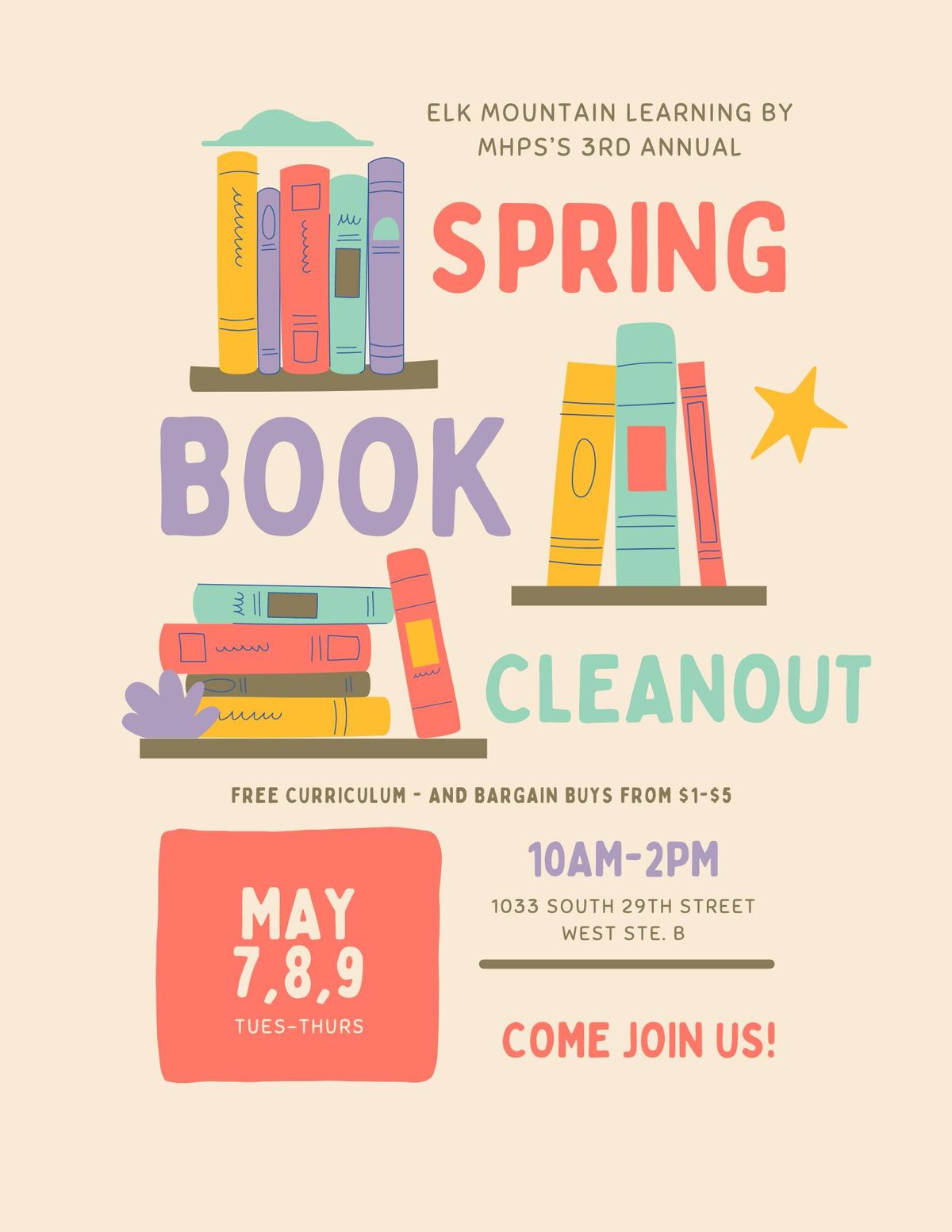 3rd Annual Spring Book Clean Out