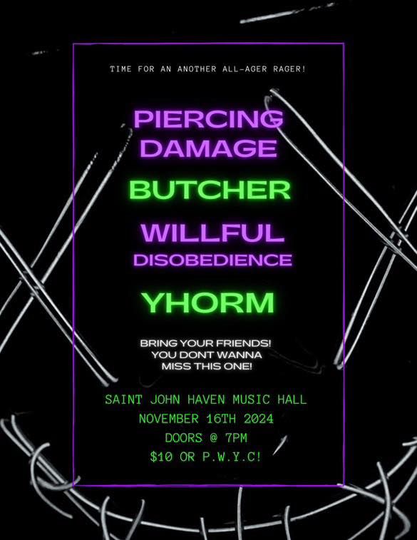 Piercing Damage\/Butcher\/Willful Disobedience\/Yhorm