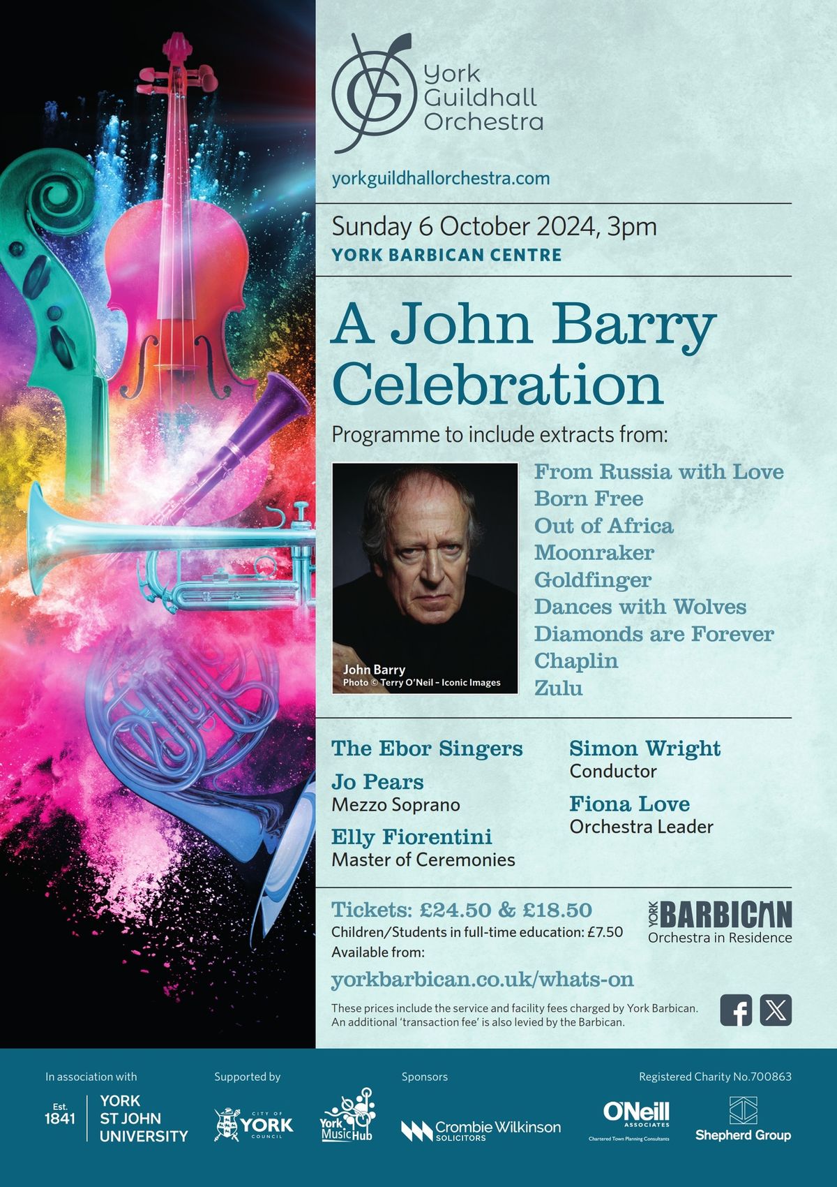 York Guildhall Orchestra: A John Barry Celebration