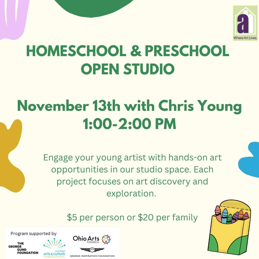 Homeschool & Preschool Open Studio