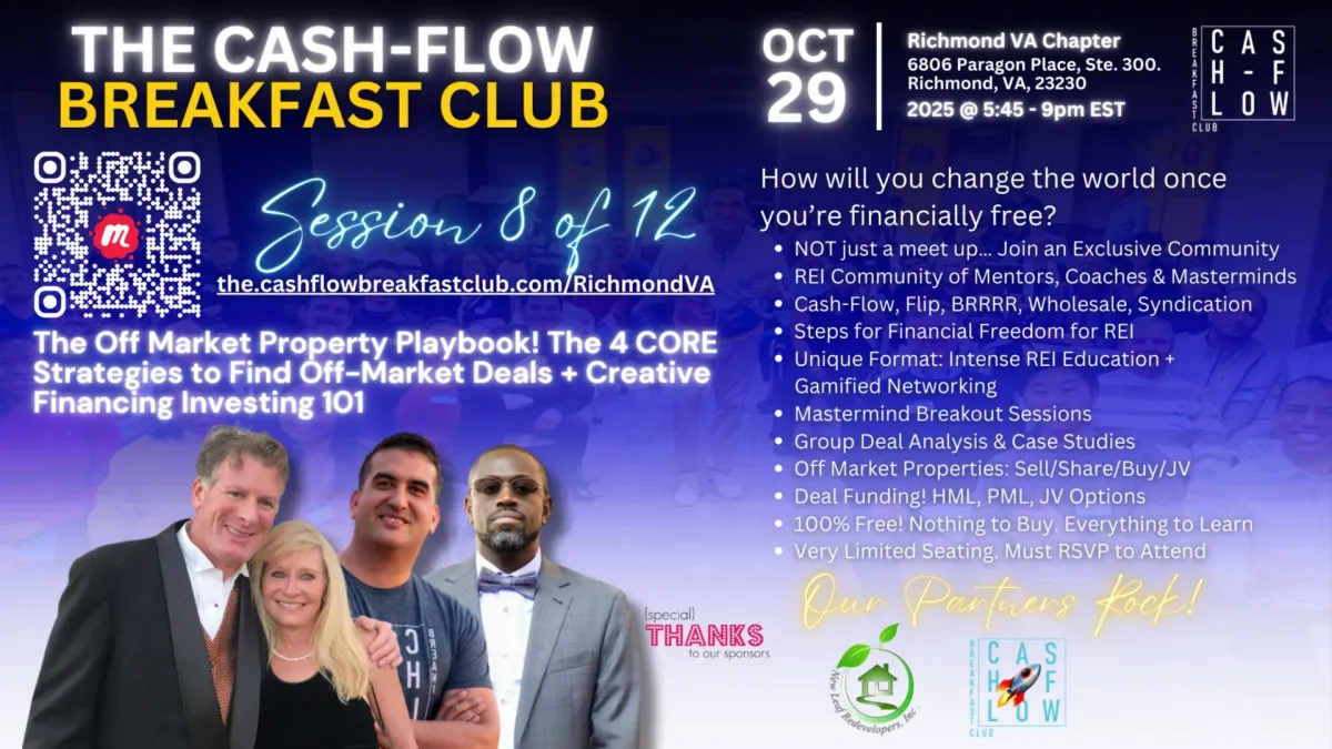 Cash - Flow Breakfast Club - Richmond VA - REI Education & Networking Event