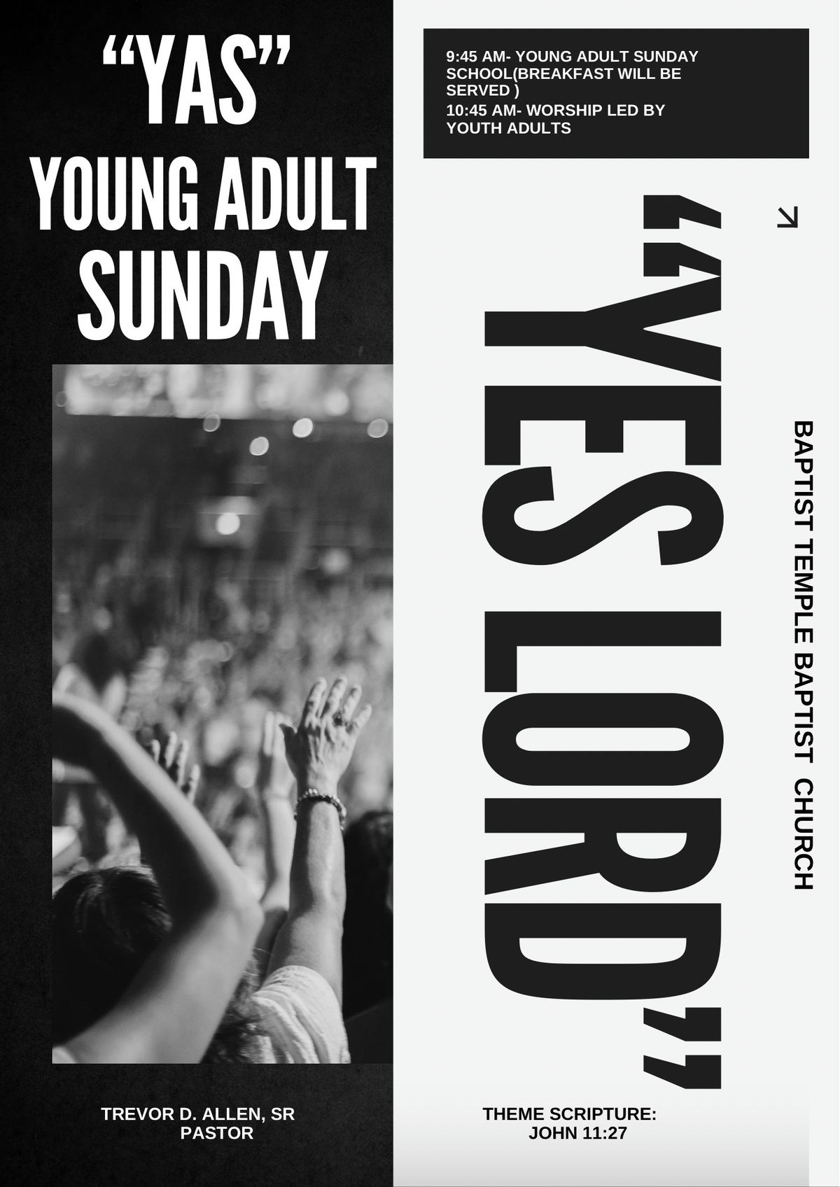 "YAS" Young Adult Sunday