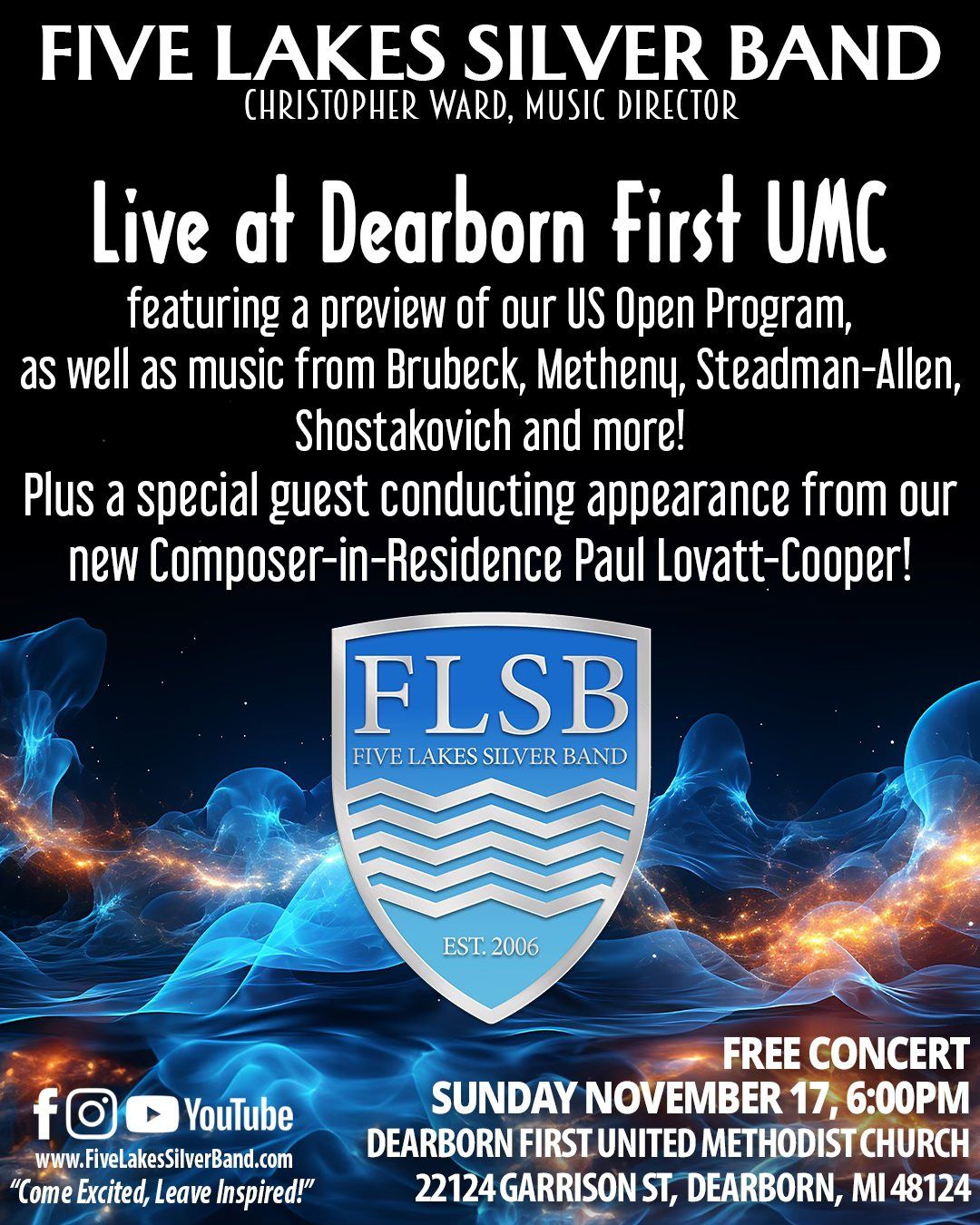 Free Concert: Five Lakes Silver Band at Dearborn First UMC