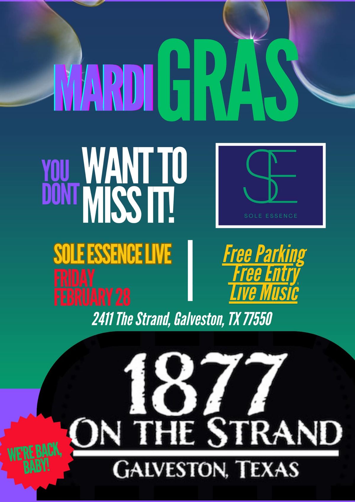 WE\u2019RE BACK!!!! Mardi Gras Celebration