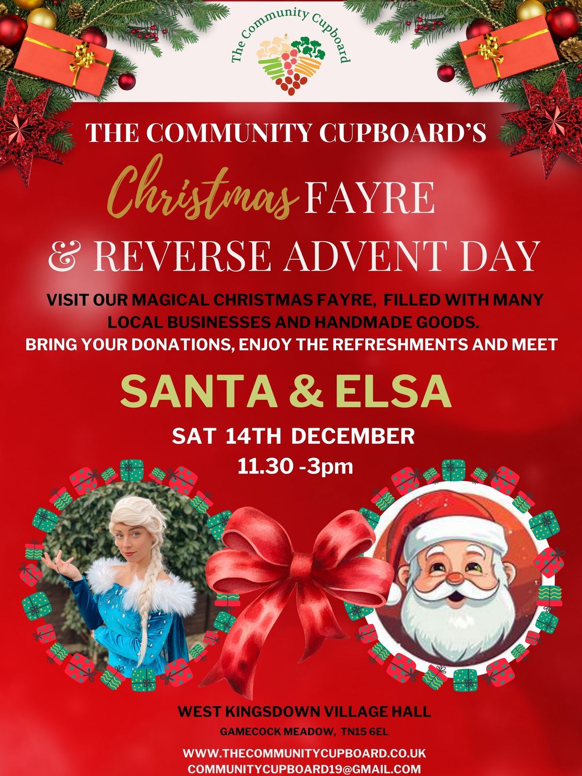 The Community Cupboard Christmas fayre & Reverse Advent day