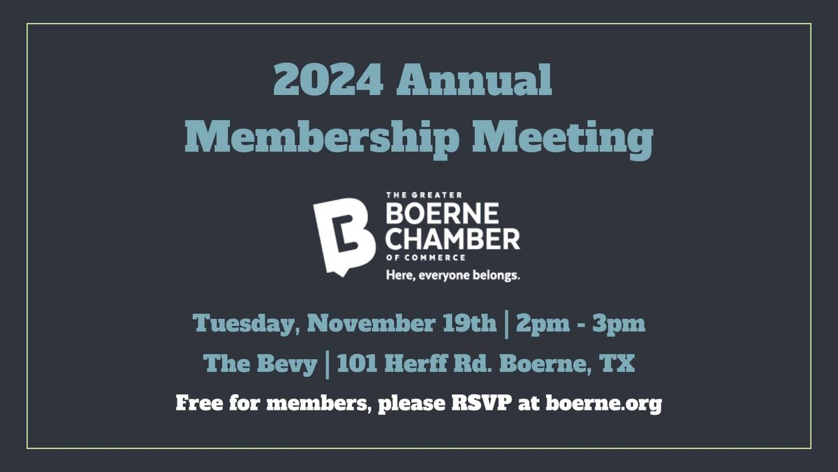 2024 Annual Membership Meeting